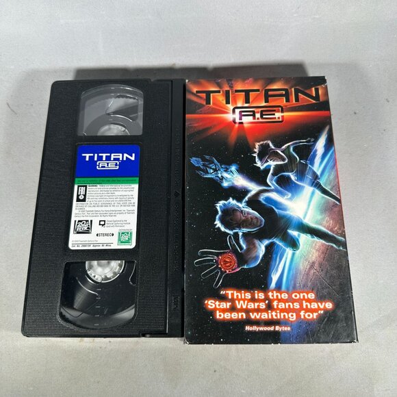 Titan AE PG Matt Damon 20th Century Fox VHS 2000 SciFi Adventure Animated Movie - Picture 3 of 3